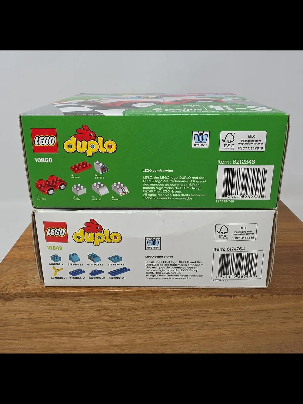 Lego Duplo Blue Plane and Red-White Rescue Car